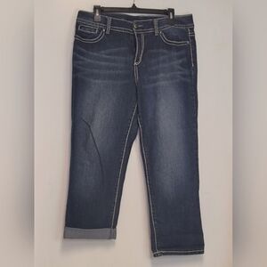 Code Bleu, Designer Jeans, Size 12, Embroidered Back Pockets, Bling